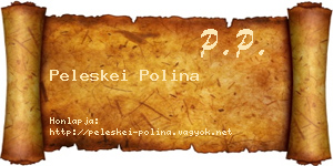 Peleskei Polina névjegykártya